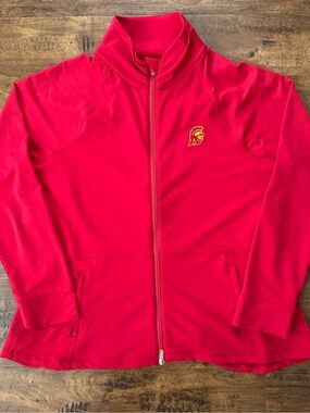 Peter Millar USC Trojans Red Full Zip Womens XL Sweater Golf Performance Jacket